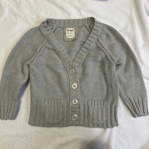 Old navy girls large cardigan 100% Cotton Sweater cable knit Gray